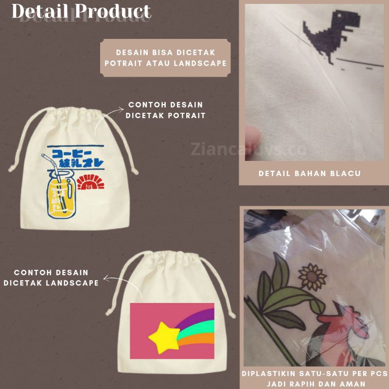 [MINIMAL ORDER 10 PCS] Pouch Serut Custom Blacu