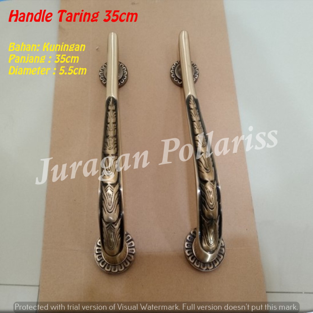 Harga Murah Tarikan Handle Pintu Rumah Kuningan Antik Unik Lawasan Kuno Terlaris Motif Taring 35cm