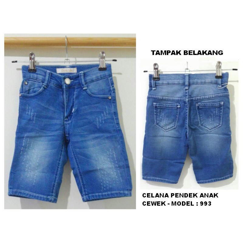 CLKD28 - Celana Pendek Anak Cewek Jeans Wash Model 993