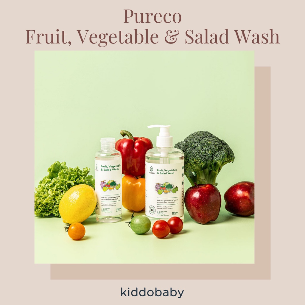 Pureco Fruit, Vegetable &amp; Salad Wash | Cairan Pembersih Buah dan Sayuran