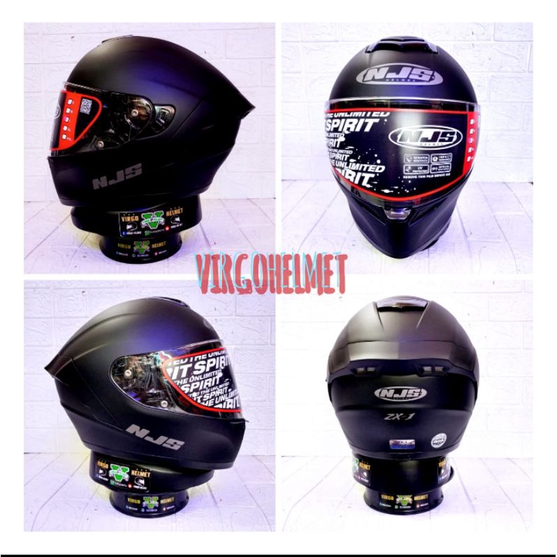 HELM NJS ZX~1 SOLID BLACK DOFF ORIGINAL