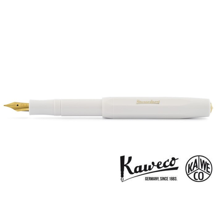 

PROMO KAWECO Sport CLAS Fountain Pen# Edelstein Lamy Herbin Oster Noodler - White, Extra Fine