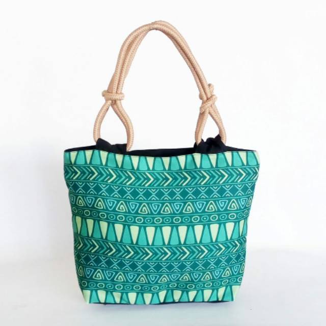 Tas Totebag tali sumbu printing karakter etnik brown Tas Totebag tali sumbu printing karakter etnik brown