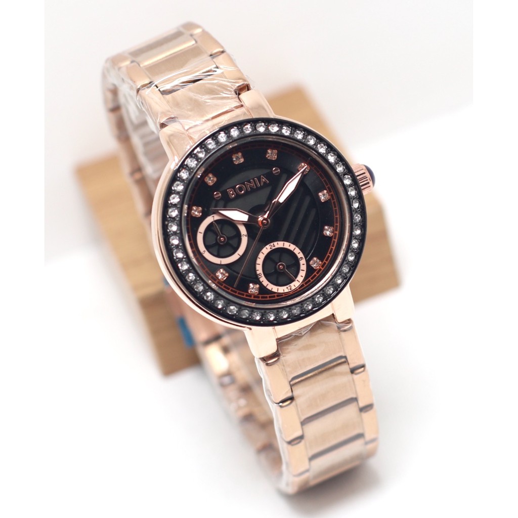 Jam Tangan Wanita Bonia Chrono Premium Tali Rantai