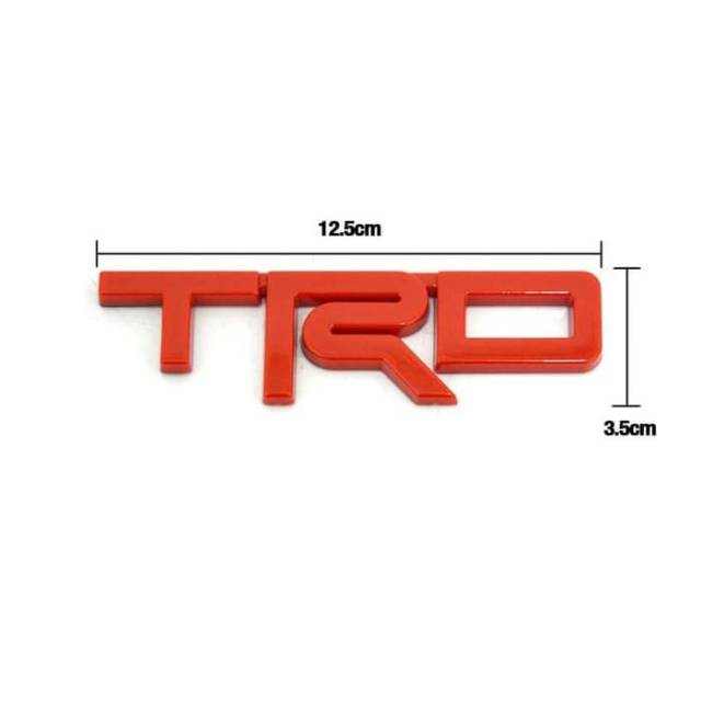 Emblem logo TRD merah mobil toyota