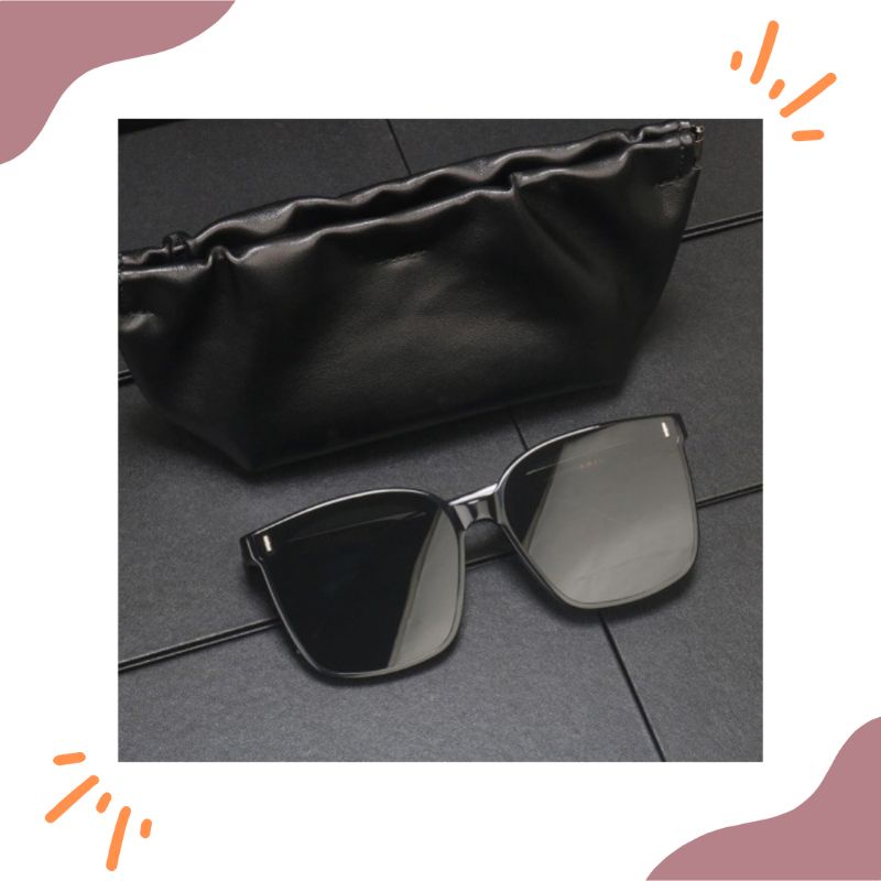 KACAMATA KOTAK HITAM KOREAN FASHION SUNGLASSESS WANITA PRIA / KACAMATA HITAM KOREA