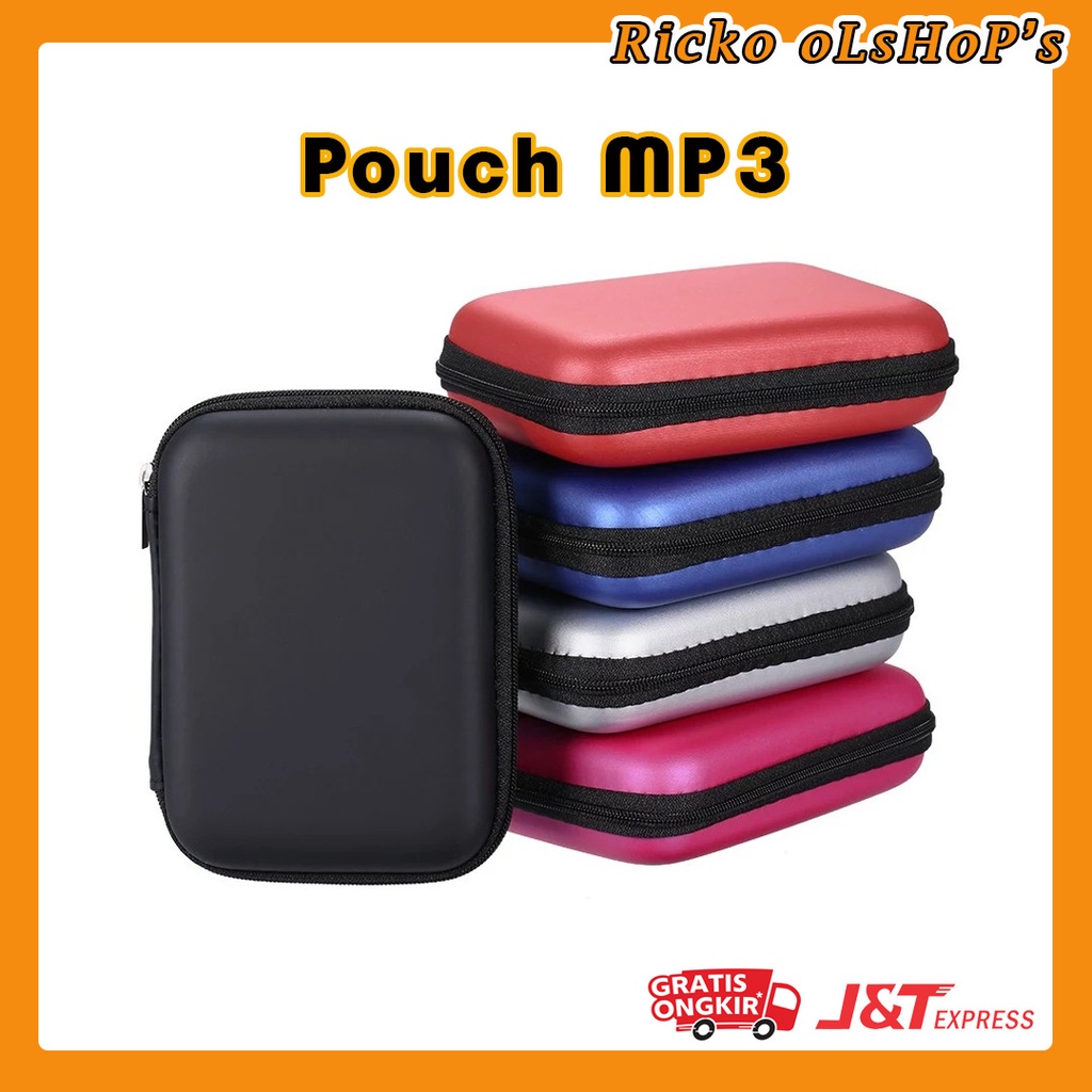 Pouch Dompet MP3 Headset Kabel Charge | Wadah Headset Gunting Kuku MP3 MP4 Dll