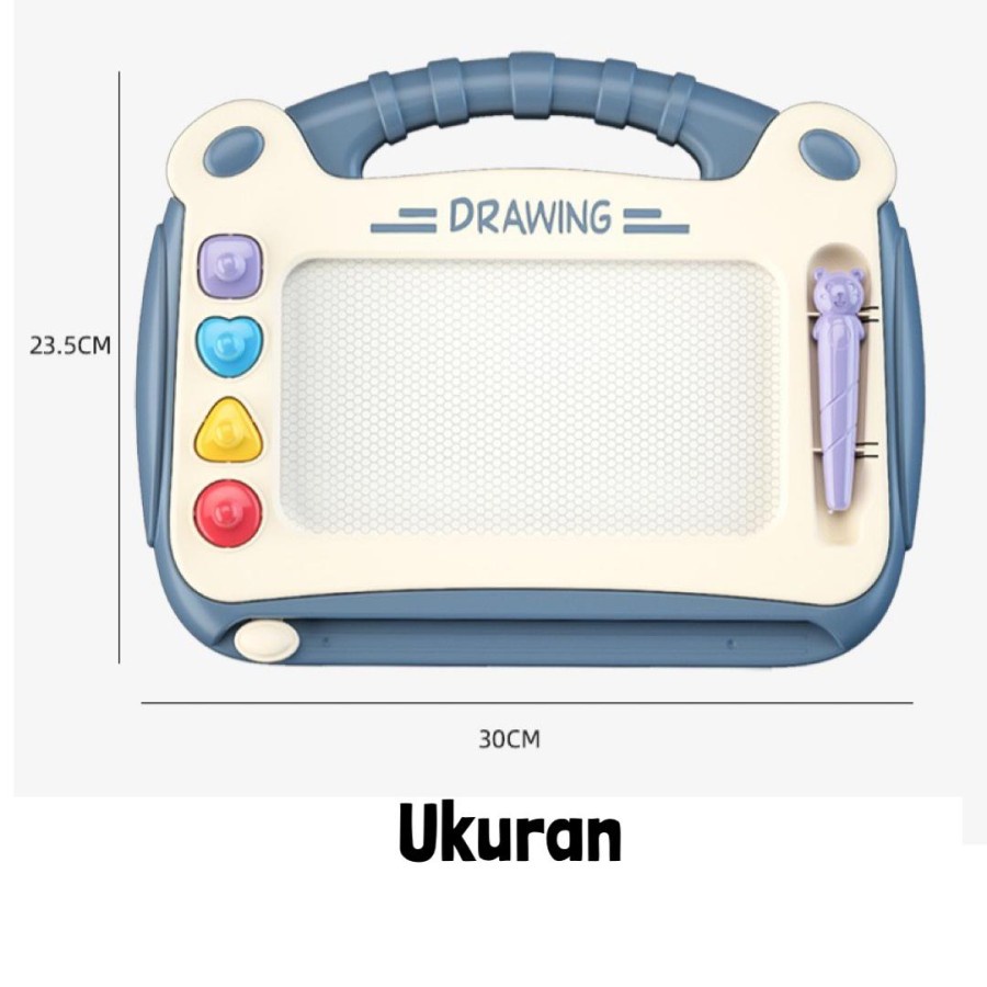 MAINAN EDUKASI MEJA MENGGAMBAR MINI DRAWING COLORFUL MAGNETIC PAINTING TABLE PORTABLE