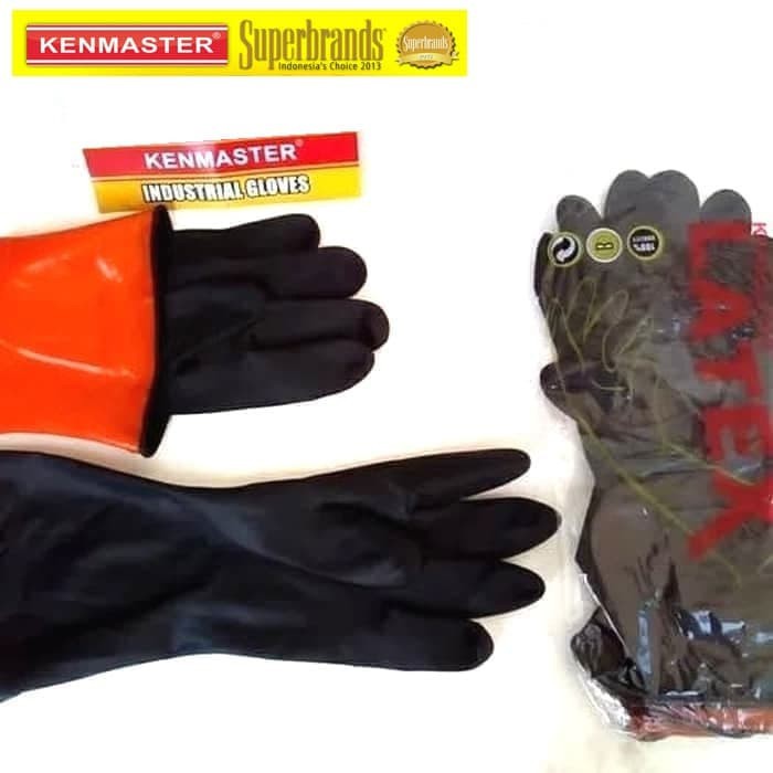 Sarung Tangan Karet Latex Hitam - Kenmaster Sarung Tangan Cuci Piring - Industrial Gloves