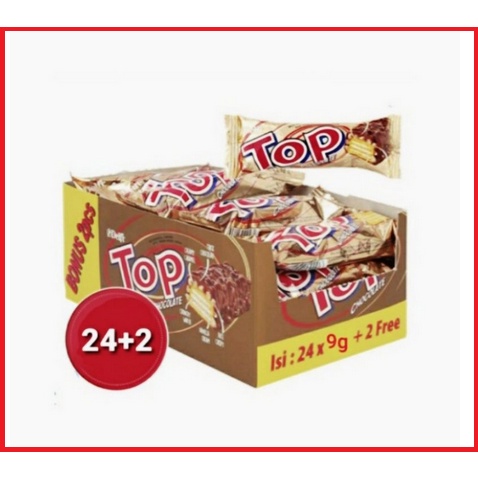 Top Delfi Waffer Coklat 1 box isi 24 pcs