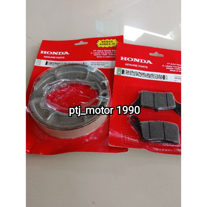 KAMPAS REM DEPAN BELAKANG HONDA BEAT KARBU OLD/ORI