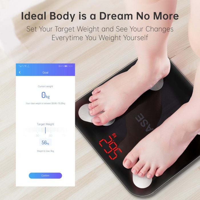 OASE Smart Body Scale LD06C Timbangan Pintar - Garansi resmi OPPO - Putih