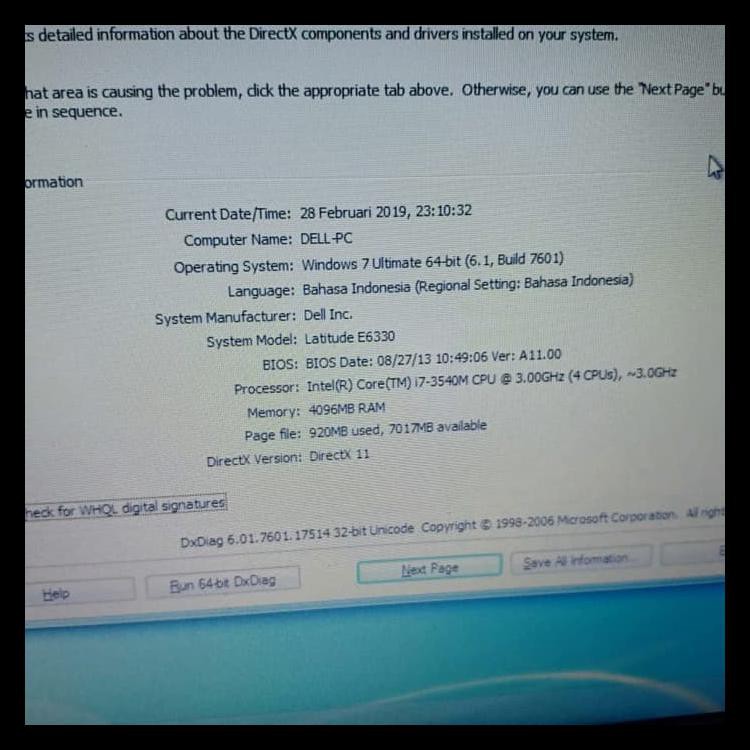 Terpercaya Dell Latitude E6330 Core I7 Ivy Ram 4Gb Like New Bonus Tas Dan Mouse Promo Barang Murah