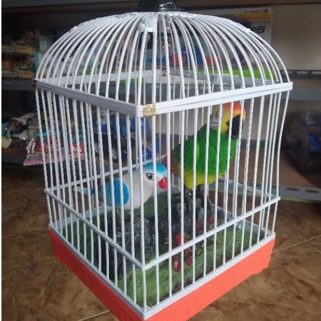 Mainan burung berkicau dalam sangkar ukuran besar