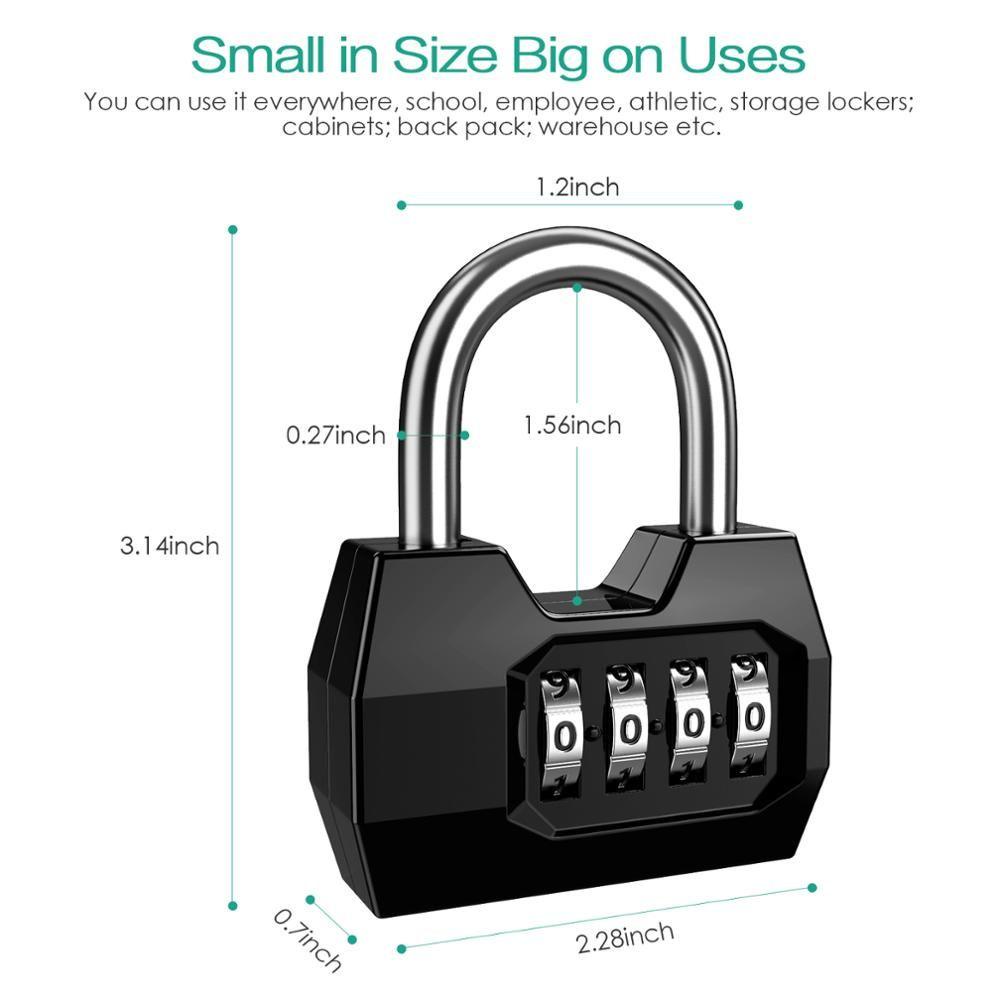 R-FLOWER Safely Code Lock Padlock Kunci Pintu Lemari Pengaman Proteksi Tahan Cuaca Safety Vault Combination Padlock