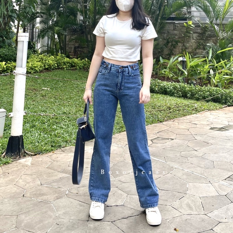 Boxofjeans - Summer Highwaist Loose Jeans - SNOW BLUE