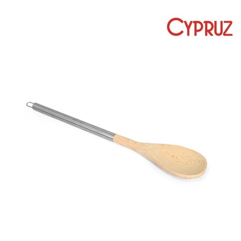 Spatula Cypruz AM-1034 Mixing Spoon 36 cm Sutil Kayu Gagang Stainless