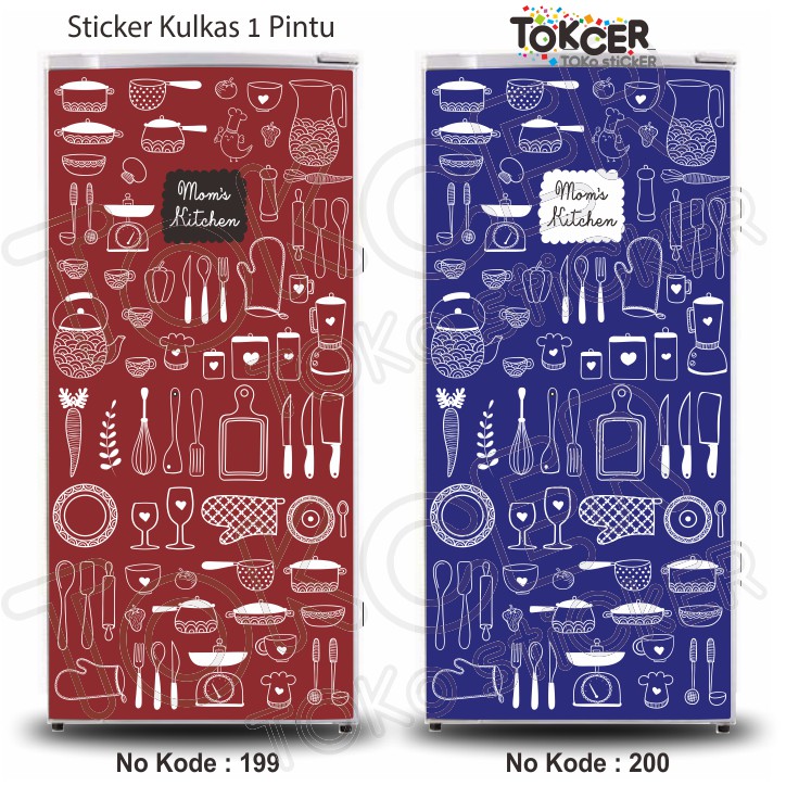 Stiker Kulkas 1 Pintu MOM's Kitchen