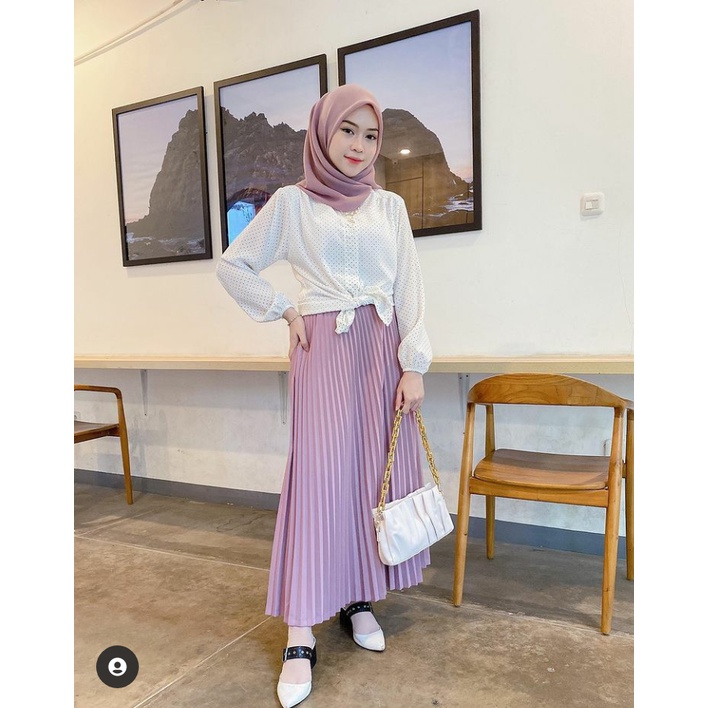 Rok plisket Premium Remaja premium 100% original