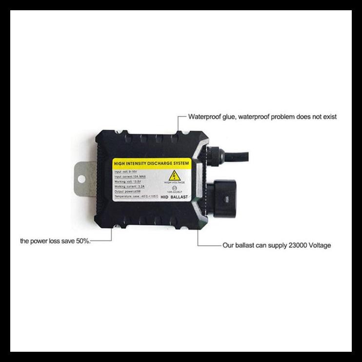 TERLARIS Lampu Mobil Headlight HID Xenon H7 6000K 55W 2 PCS with Ballast 12V -
