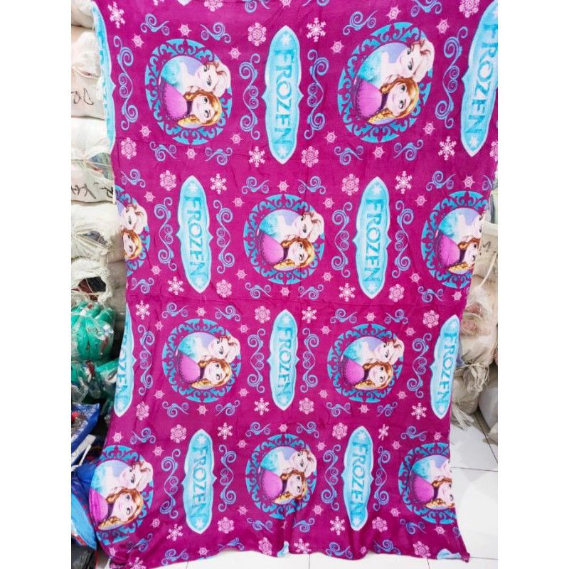 selimut frozen pink, selimut murah, selimut karakter, selimut halus