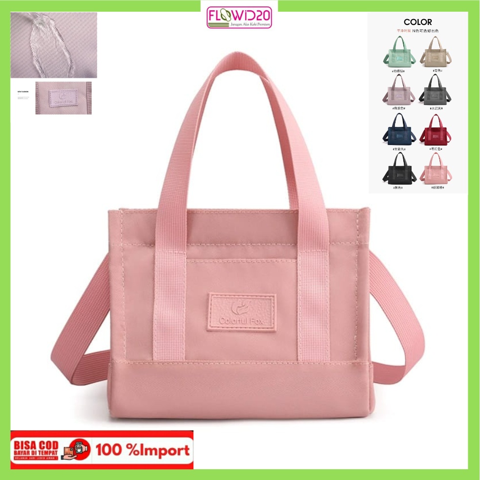 COLORFUL FOX 104 tas selempang wanita import sling bag wanita handbag wanita bahan nilon parasut