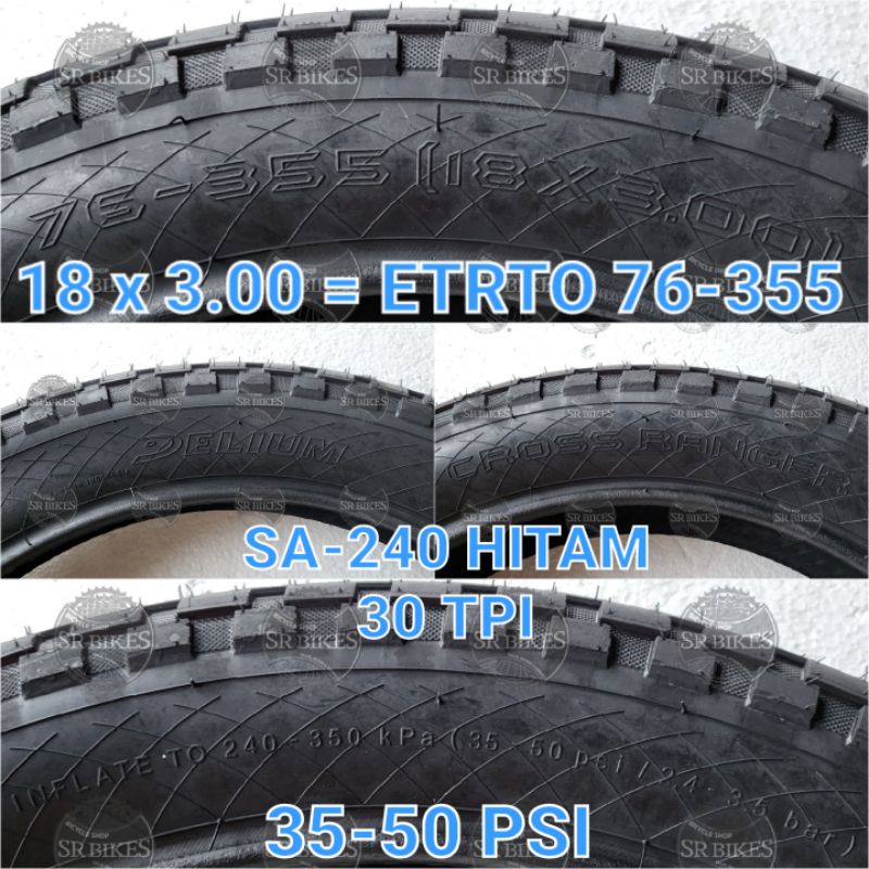 Ban Luar 18 x 3.00 3.0 Sepeda BMX FAT BIKE. DELIUM