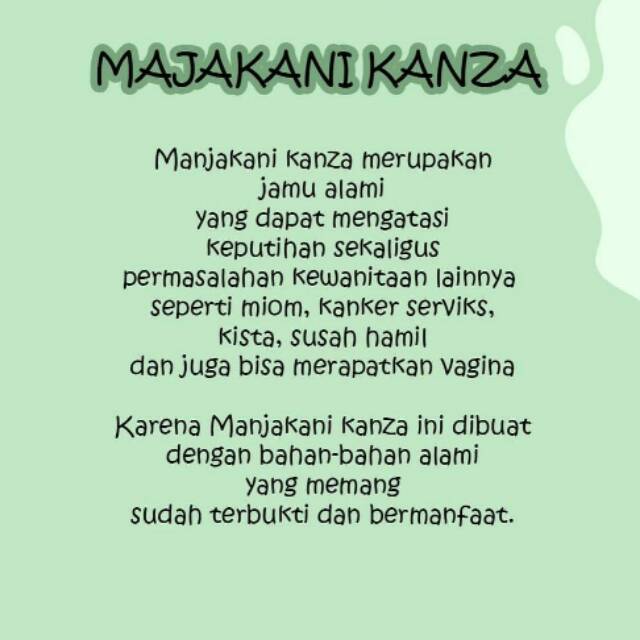 Majakanza kista,miom,promil, pelancar haid dan kb