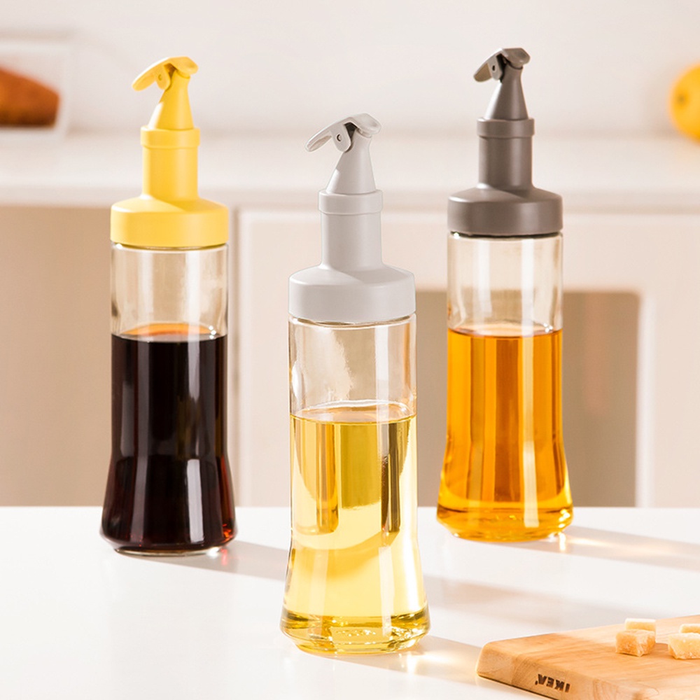 Creative New Kitchen with Label Sealed Press Open Cover Sauce Vinegar Classification Glass Bottle