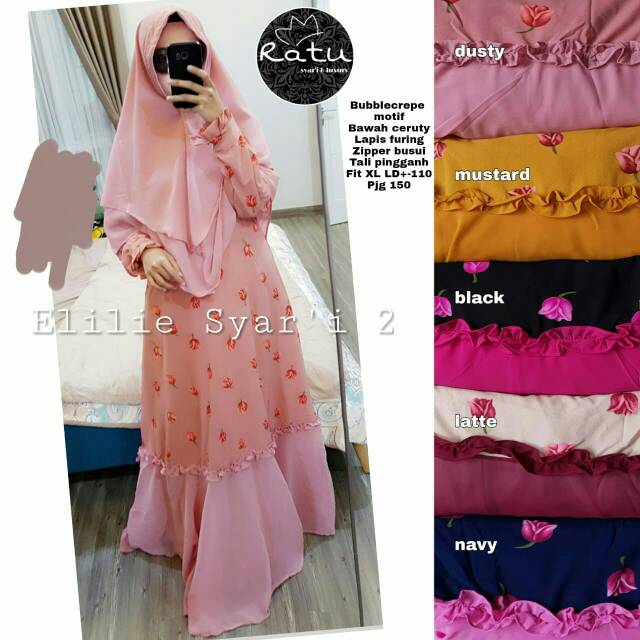 Gamis Elilie Syari ori Ratu