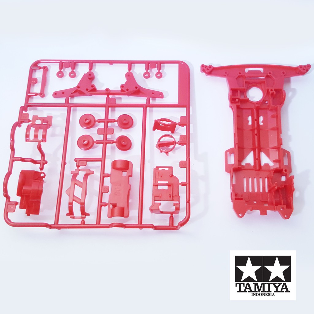 Rep Tamiya - Super II Chassis (RED) / Chassis Super 2 (Mini 4WD)