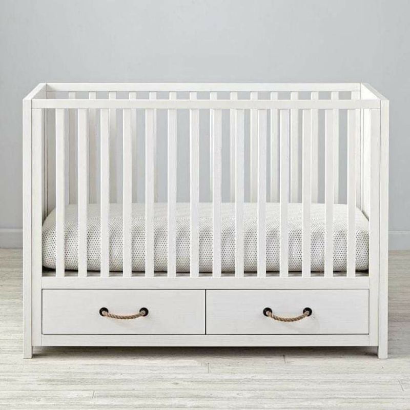 baby box kayu jati duco white