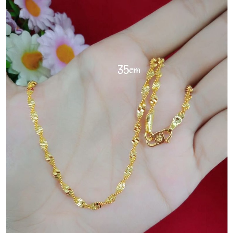 Kalung anak² emas muda kalung anak model melintir aksesoris perhiasan emas muda kadar rendah kadar 3