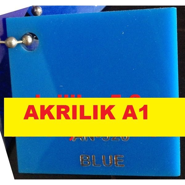 Akrilik / Acrylic A1 Tebal 3mm Acrylic Biru Solid Marga Cipta