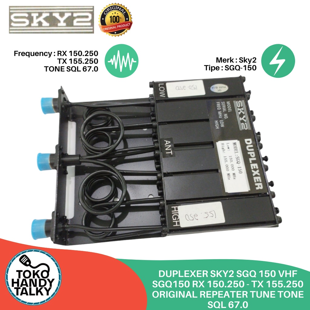 DUPLEXER SKY2 SGQ 150 VHF SGQ150 ORIGINAL REPEATER TUNE TONE SQL 67.0