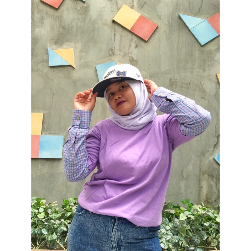 KAOS LENGAN PANJANG LILAC OVERSIZE