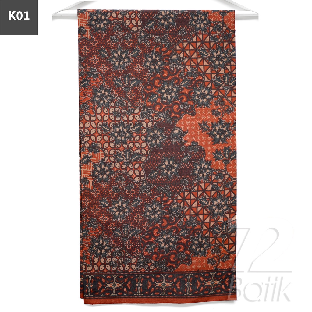 KAIN BATIK PREMIUM Bahan Katun Motif Sekar Jagad Warna Cream 721784 Cap 72 Jarik Jarit Samping Kebat Panjang Batik Katun Modern Premium Bahan Seragam Batik Pernikahan Kantor Keluarga Murah Kamen Jadi Batik Bali Lembaran