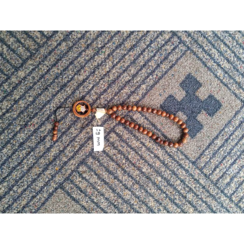 tasbih kokka bulat coklat bulan terompah ± 9 mm ( 9mm ) 33 butir ( kauka kaukah koka pukah pukaha kuka )