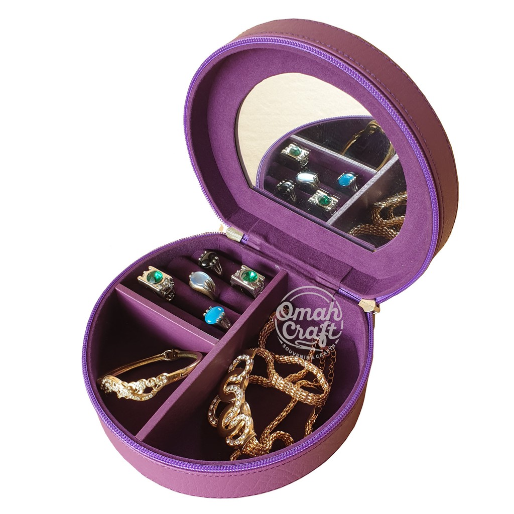 PURPLE FULL - Tempat Peyimpanan Cincin Kalung gelang Emas Jewelry Box and Accesories