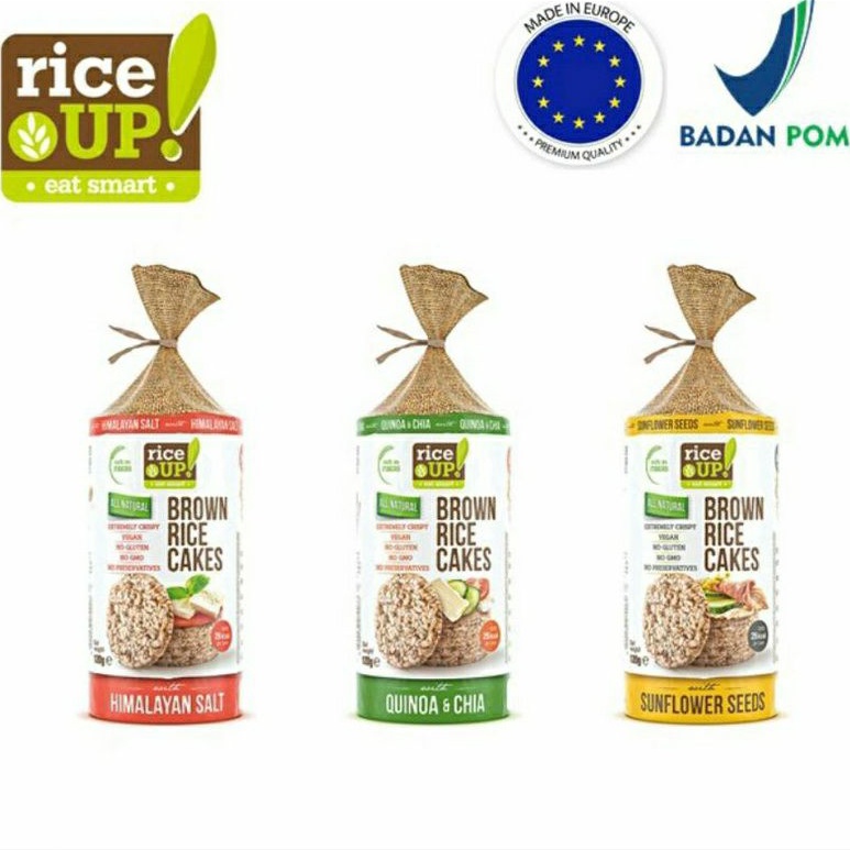 

RICE UP BROWN RICE CAKES 120GR/CAMILAN TANPA GULA/CAMILAN DIET