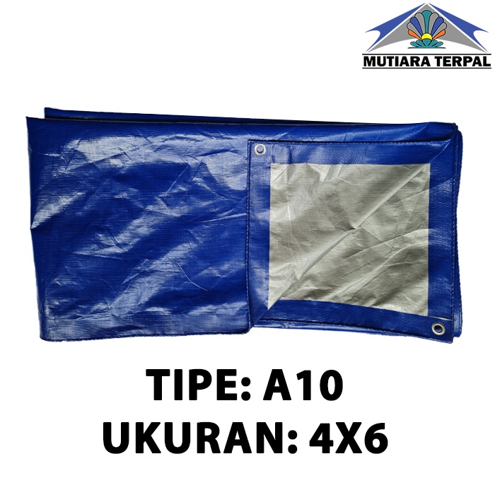 Terpal Plastik A10 Biru Silver Ukuran 4x6