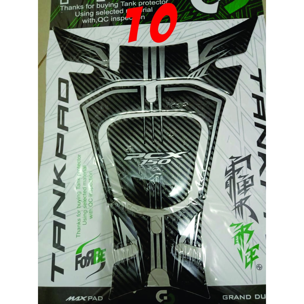 STICKER RESIN PELINDUNG TANKPAD MOTOR HONDA PCX 150 KOMBINASI CARBON TIMBUL ELASTIS