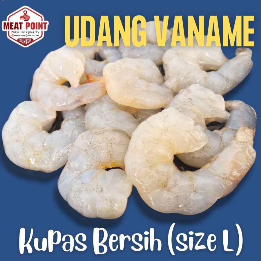 

Udang Vaname Kupas Bersih Premium Size L (isi 26-28 pcs)