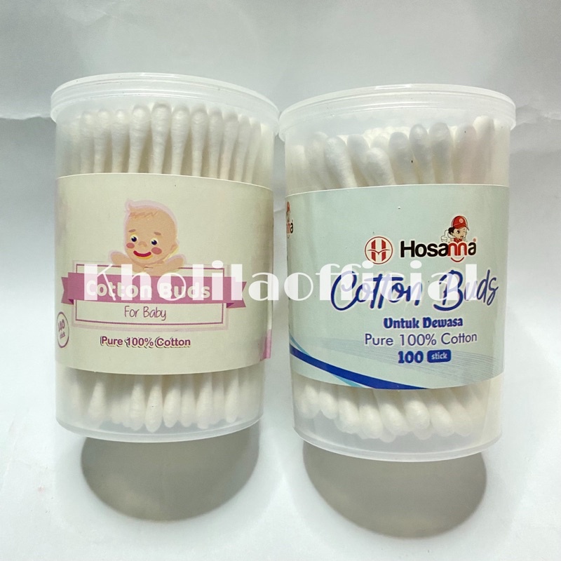 COTTON BUD ANAK / DEWASA KEMASAN TABUNG HOSSANA