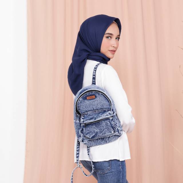 DAUKY MINI BACKPACK - Tas Jeans/Denim