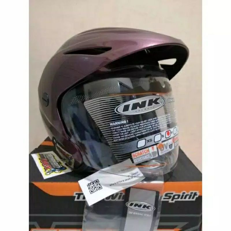 HELM INK CX22 PURPLE DEEP ORIGINAL HELM INK TOPI UNGU ORIGINAL HELM INK CX 22 ASLI GARANSI NO KW SNI