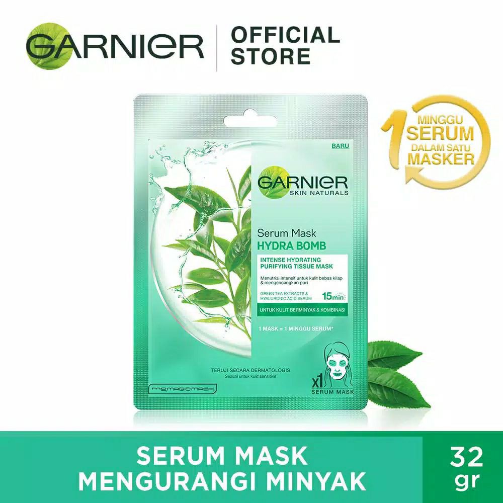 GARNIER Serum Sheet Mask Masker Wajah Face Mask All Varian