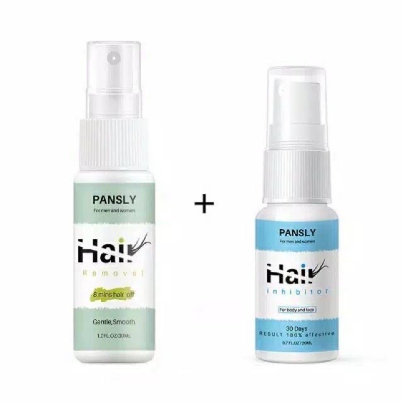 Pansly 2in1 Hair Removal dan Inhibitor Spray Quickly Harga untuk 1 Set