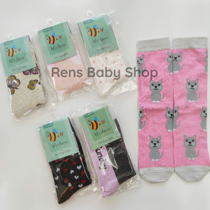 BizyBee Kaos kaki panjang anak sekolah TK SD motif