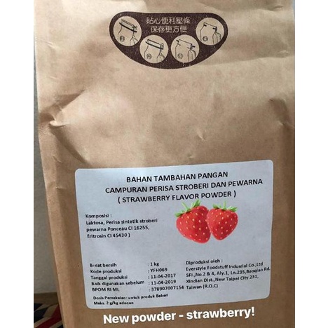 

Strawberry Flavour Powder 100gr / Perisa bubuk rasa stroberi TERLARIS TERPERCAYA ORIGINAL